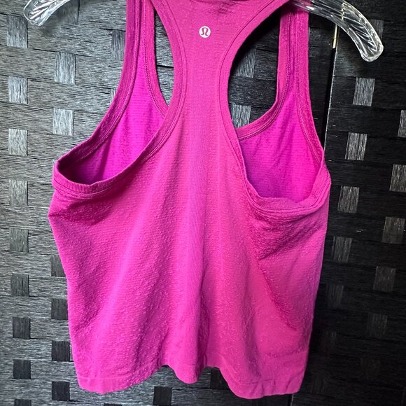 lululemon Swiftly Tank Magenta Sz 6 - Picture 3 of 4